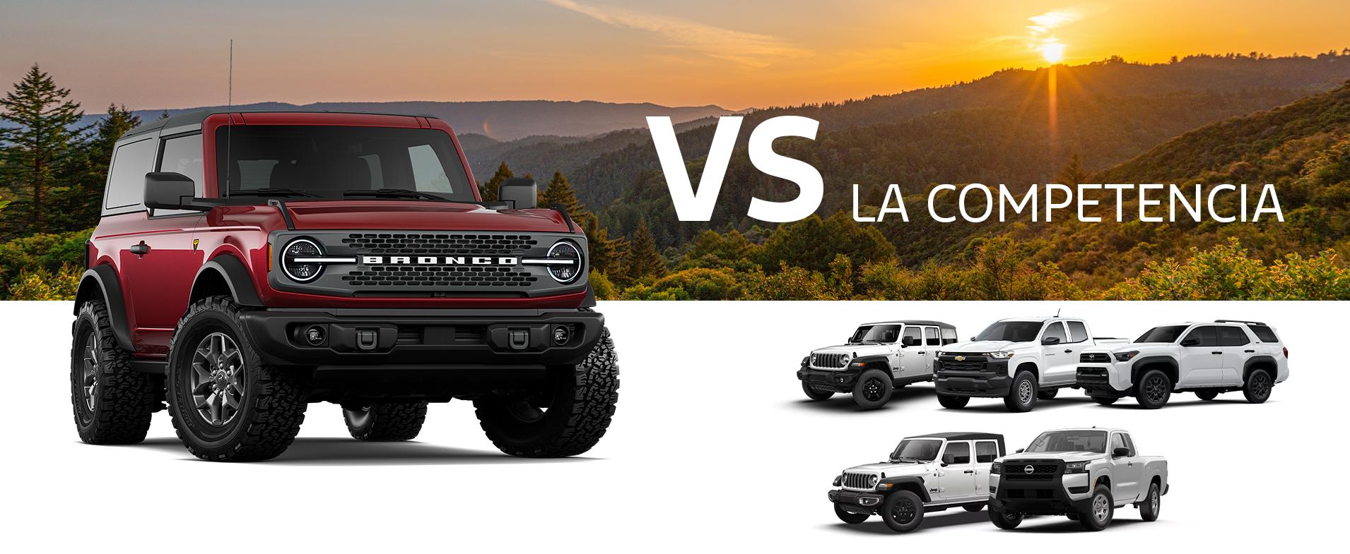 Compara la Ford Bronco a la competencia | Concesionarios Ford del Sur de California